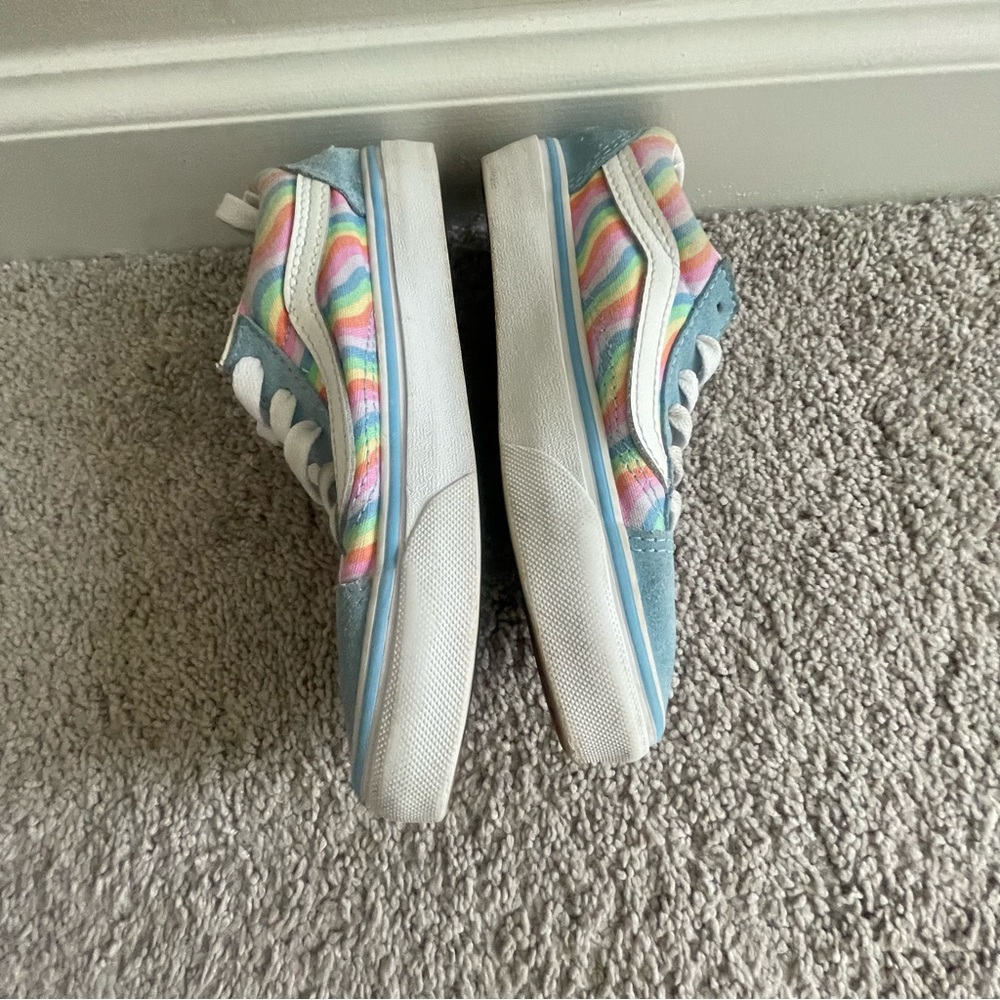 vans rainbow checkerboard Old Skool Shoes Size 13 - Picture 6 of 9